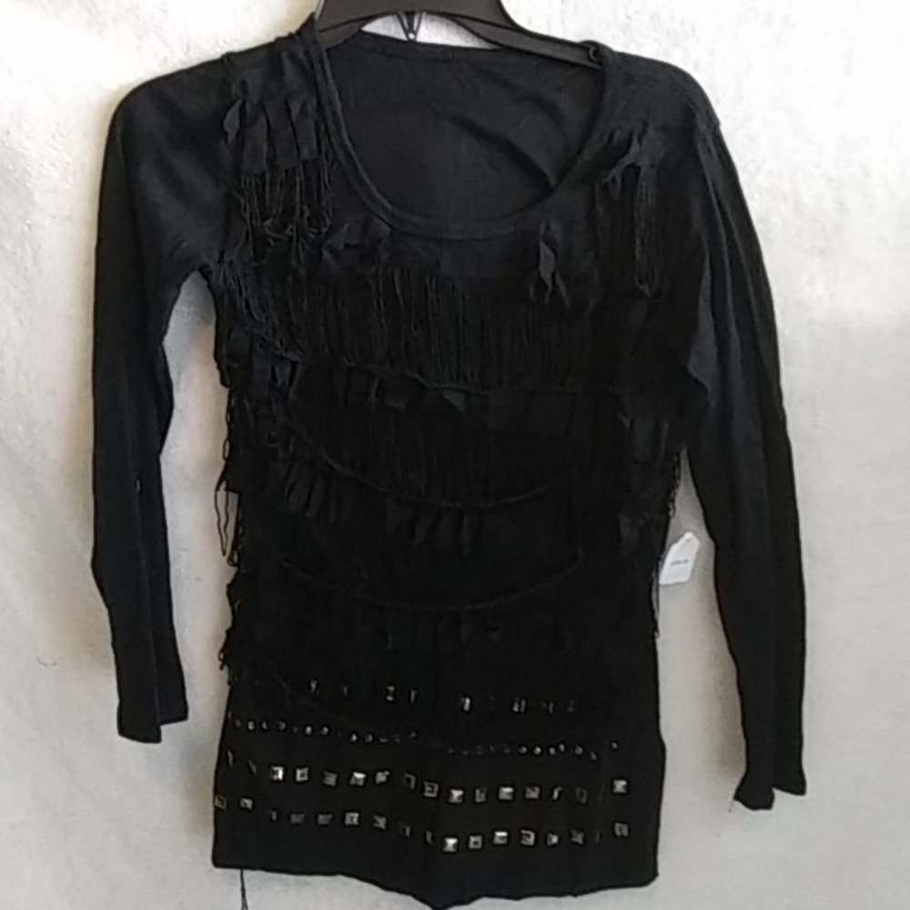 Women's dress with studs and tassel deco WD0001